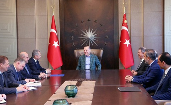 Cumhurbaşkanı Erdoğan, Rus Bakan Şoygu'yu kabul etti