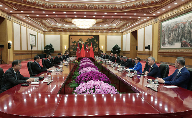 Erdoğan, Çin Devlet Başkanı ile heyetler arası görüşme yaptı