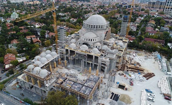  Barbaros Hayrettin Paşa Camii'nin kaba inşaatının yüzde 95'i tamamlandı