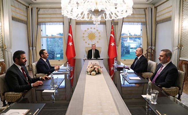 Cumhurbaşkanı Erdoğan, Katar Dışişleri Bakanını kabul etti 