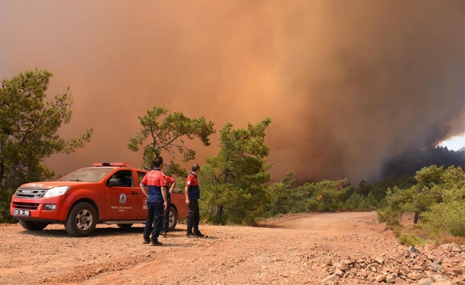 Marmaris'teki orman yangınında 2'nci gün; çıkış nedeni için özel ekip kuruldu
