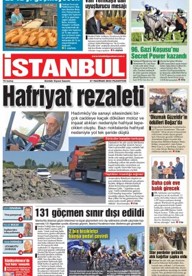 İstanbul Gazetesi - 27.06.2022 Manşeti