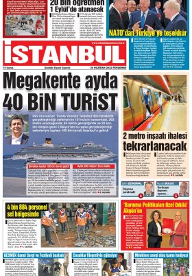 İstanbul Gazetesi - 30.06.2022 Manşeti