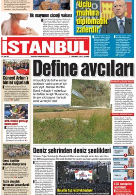 İstanbul Gazetesi - 01.07.2022 Manşeti
