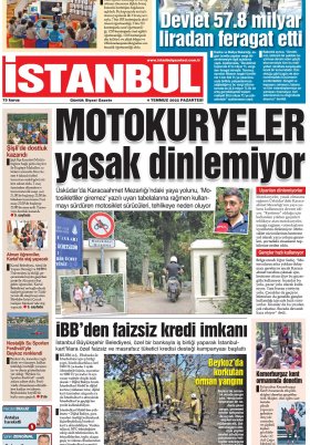İstanbul Gazetesi - 04.07.2022 Manşeti