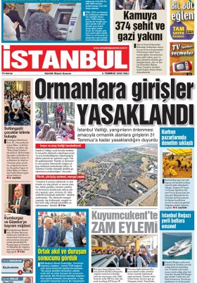 İstanbul Gazetesi - 05.07.2022 Manşeti