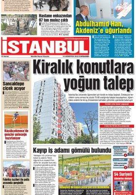 İstanbul Gazetesi - 10.08.2022 Manşeti