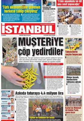 İstanbul Gazetesi - 16.01.2022 Manşeti