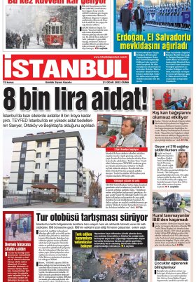 İstanbul Gazetesi - 21.01.2022 Manşeti