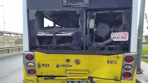 Hafriyat kamyonu İETT otobüsüne çarptı: 2 yaralı
