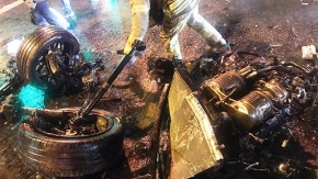 İstanbul'da feci kaza kamerada: Motor tamamen koptu, 1'i ağır 4 yaralı