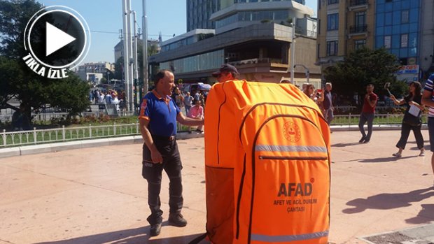 AFAD’dan Taksim’de deprem çantası farkındalığı