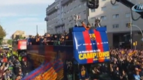 Barcelona'dan muhteşem şampiyonluk kutlaması